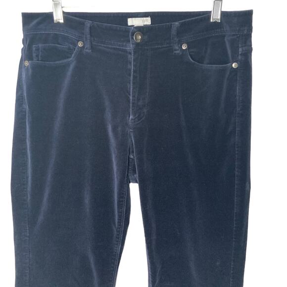 J Jill Pants Womens 10 Navy Blue Velor - Picture 6 of 8